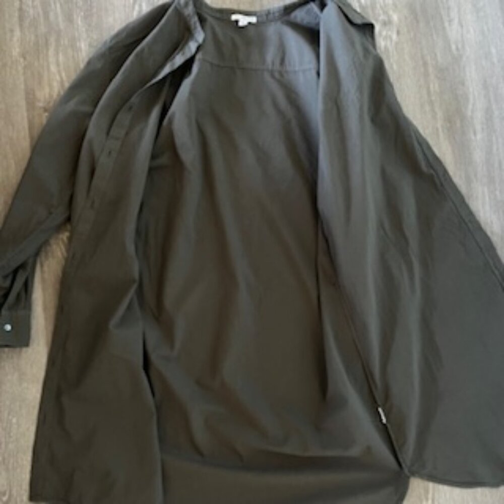 James Perse Split Mandarin Collar Button-Down Cot… - image 3